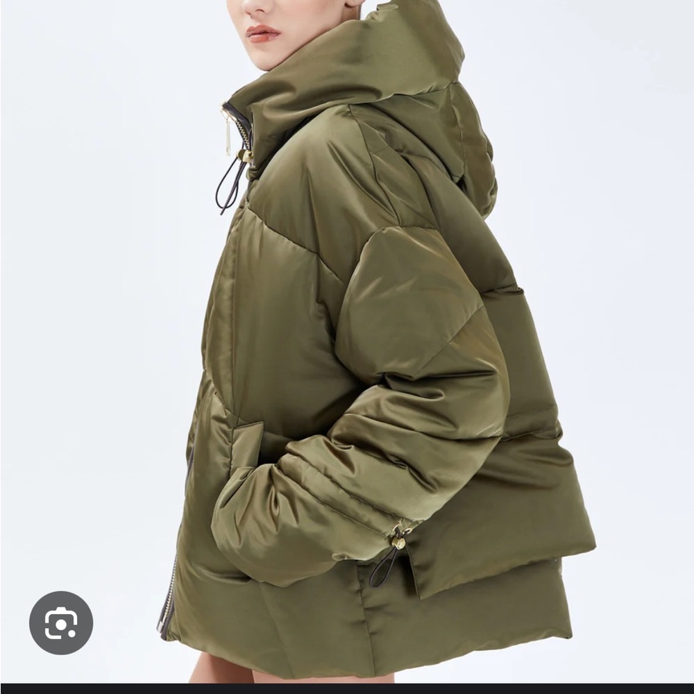 Olive Green Puffer Jacket